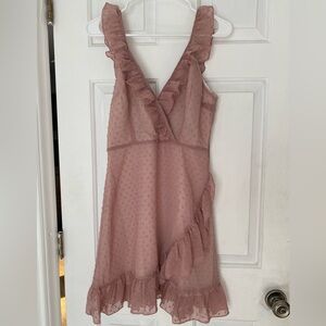 SHEIN Blush Ruffle Trim Chemise